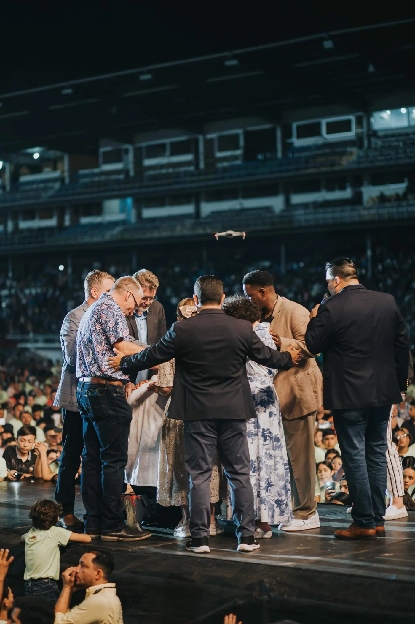 Prayer ministry at a gathering